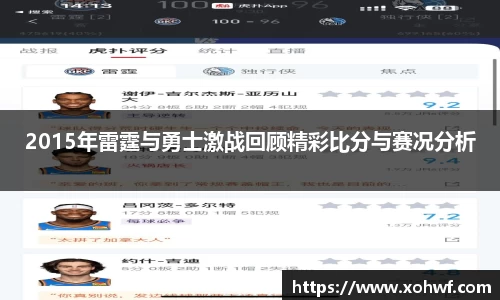 2015年雷霆与勇士激战回顾精彩比分与赛况分析